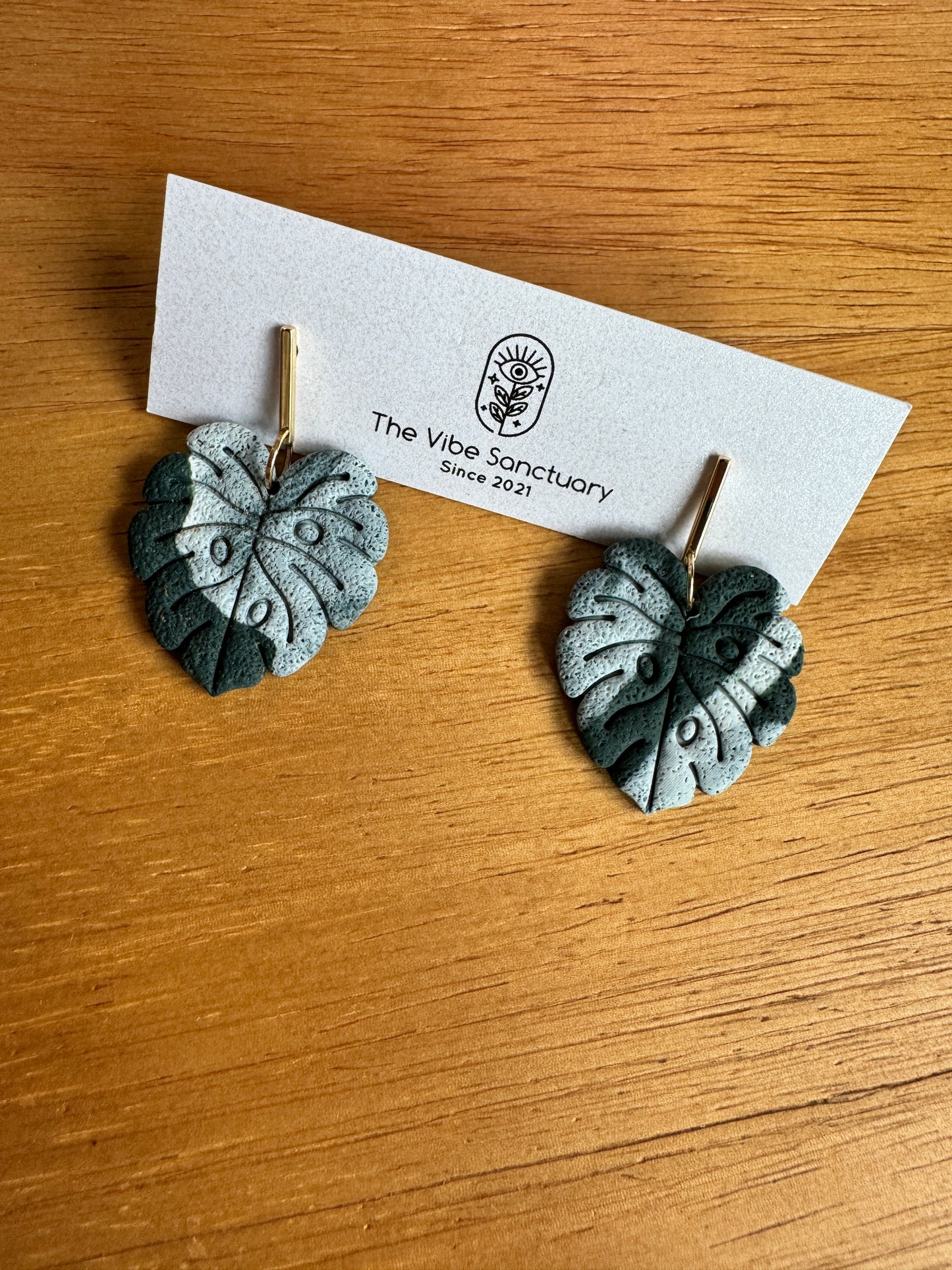 Monstera Earring