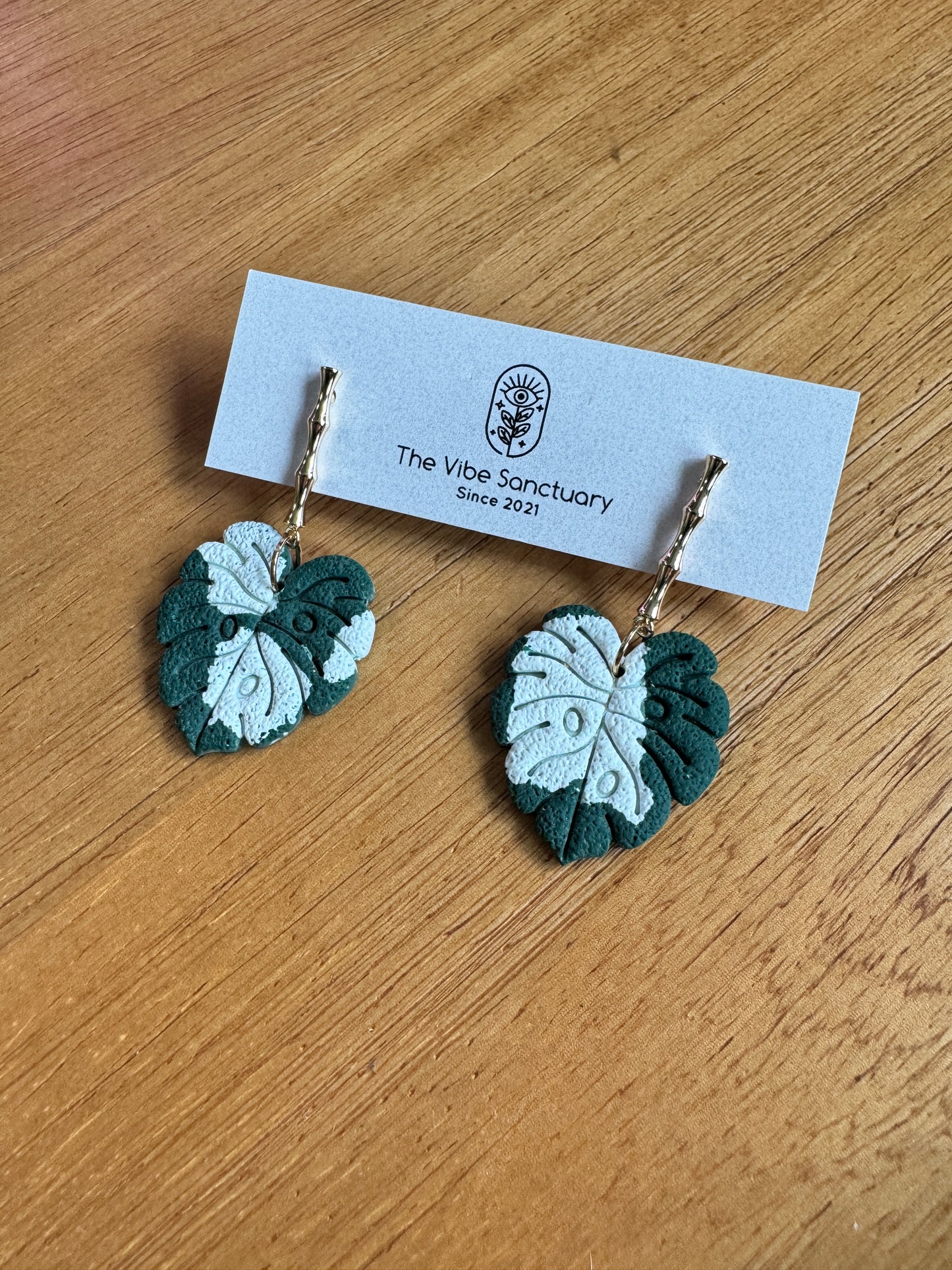 Monstera Earring