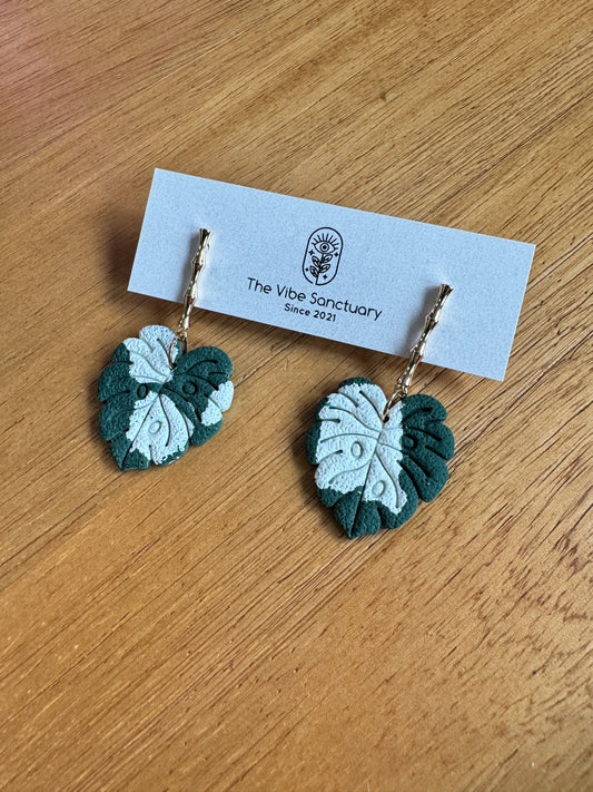 Monstera Earring